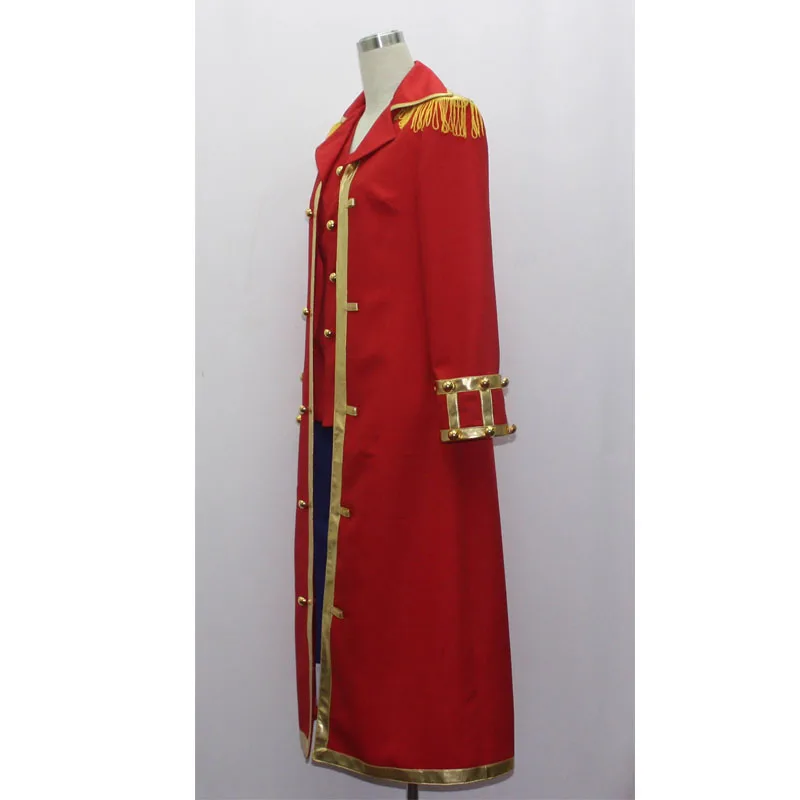 One Piece Monkey D. Ruffy Cosplay Kostüm Kapitän Trenchcoat Anime Zubehör Ruffy Perücke oder Hut oder Schuhe Halloween Party