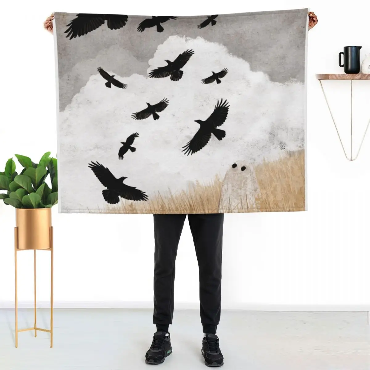 Walter and The Crows Throw Blanket couch cozy soft plush fuzzy picnic outdoor blanket