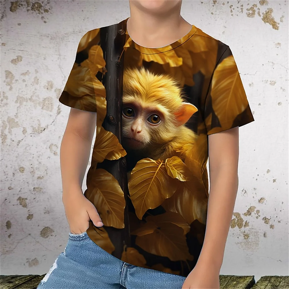 2024 Kids Boys Girls Casual T-Shirts 3d Printed Cartoon Funny T Shirt Children Birthday Gift Tshirts Baby Clothes Summer