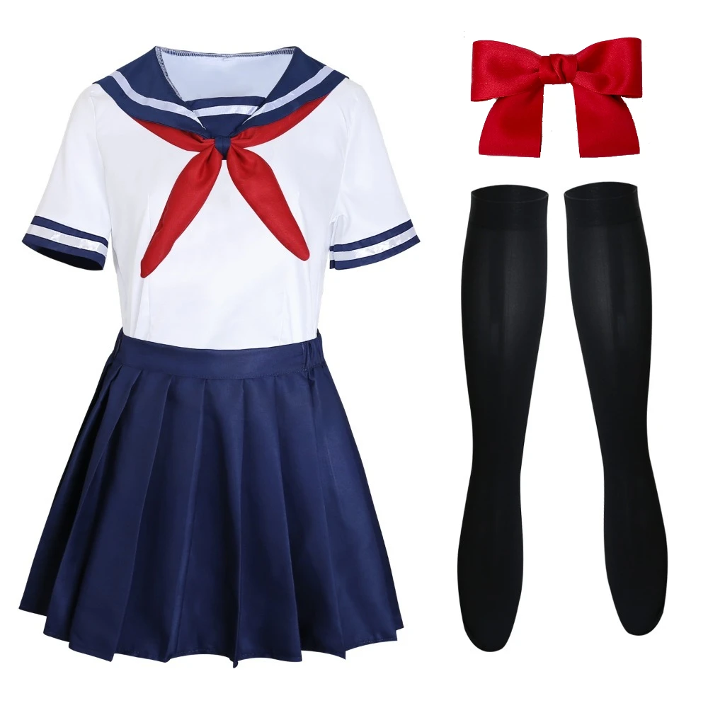 

Anime Ayano Aishi Cosplay Costume Yandere Simulator Yandere Chan Sailor Jk Uniforms Suit High School Dress Up Outfits Party