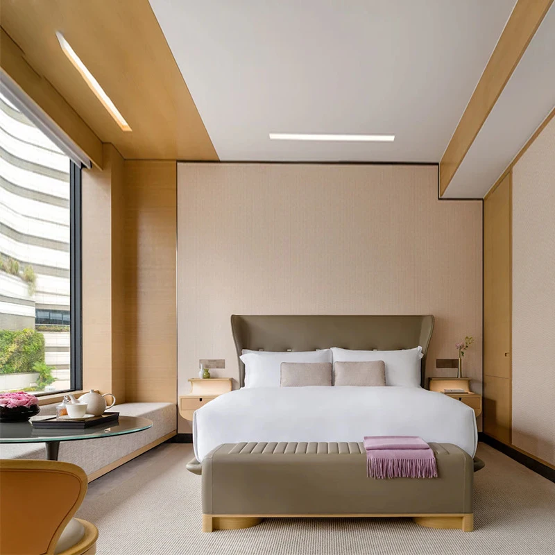 ej-Quality Inn Hotel Bed Room Modern Hotel Home Frame Bedroom Furniture Foshan Furniture 5 Star Hotel Set Furniture%
