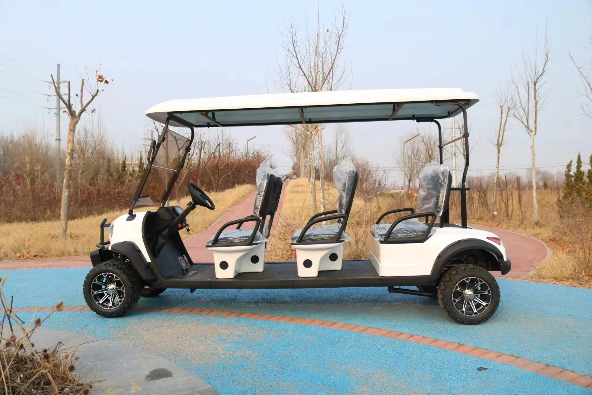 2024 New Modle Style D for Exclusive Right h2020ASZ Factory 6 Seat Sightseeing Bus Club Cart Electric Golf Buggy Hunting Cart