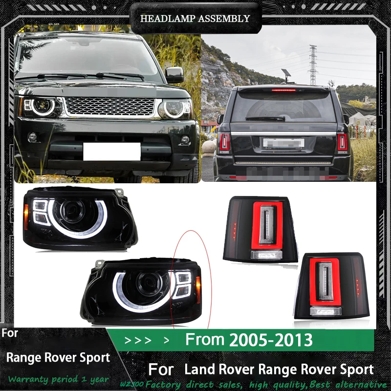 Car Light headlight+taillight LED Headlight Front Headlamp For Land Rover Range Rover Sport  2005 -2013 Automotive Accessories