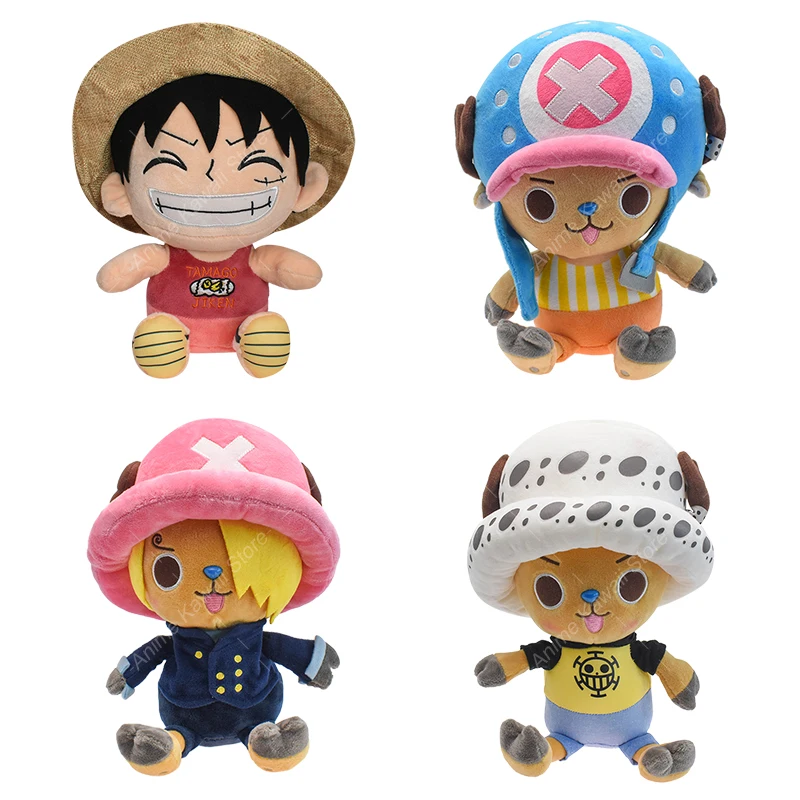 30cm Anime One Piece Original Plush Toy Cartoon Tony Chopper Cosplay Figure Luffy Chopper Sanji Cute Stuffed Doll Kids Xmas Gift