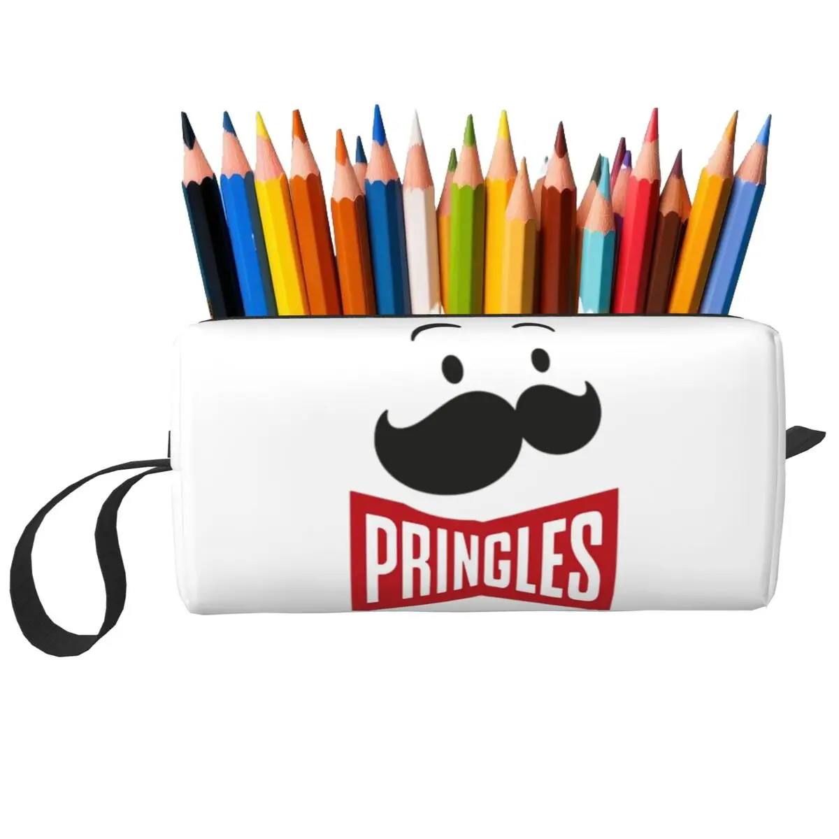 Estuche para lápices Pringles con diseño de patatas fritas para niño y niña, caja para bolígrafos, bolsa para lápices, suministros de papelería, bolsa de viaje para cosméticos para mujer