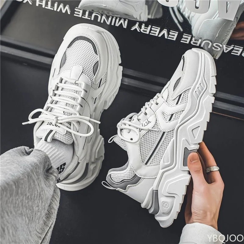 Summer new lightweight breathable mesh shoes men casual comfortable sports shoes men fashion versatile height increase shoes