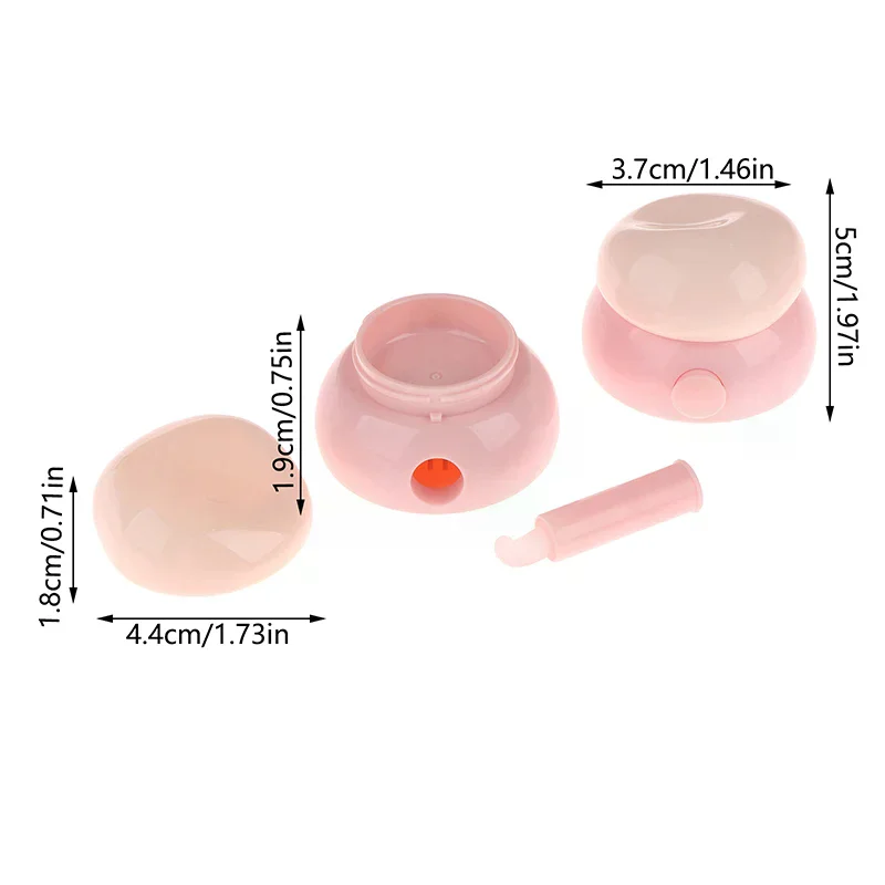 3.5 جرام صندوق كريم وجه صغير صندوق بلسم الشفاه مع ملعقة سيليكون زجاجات إعادة الملء مستحضرات التجميل جرة فارغة الأواني ماكياج العناية بالبشرة الحاويات