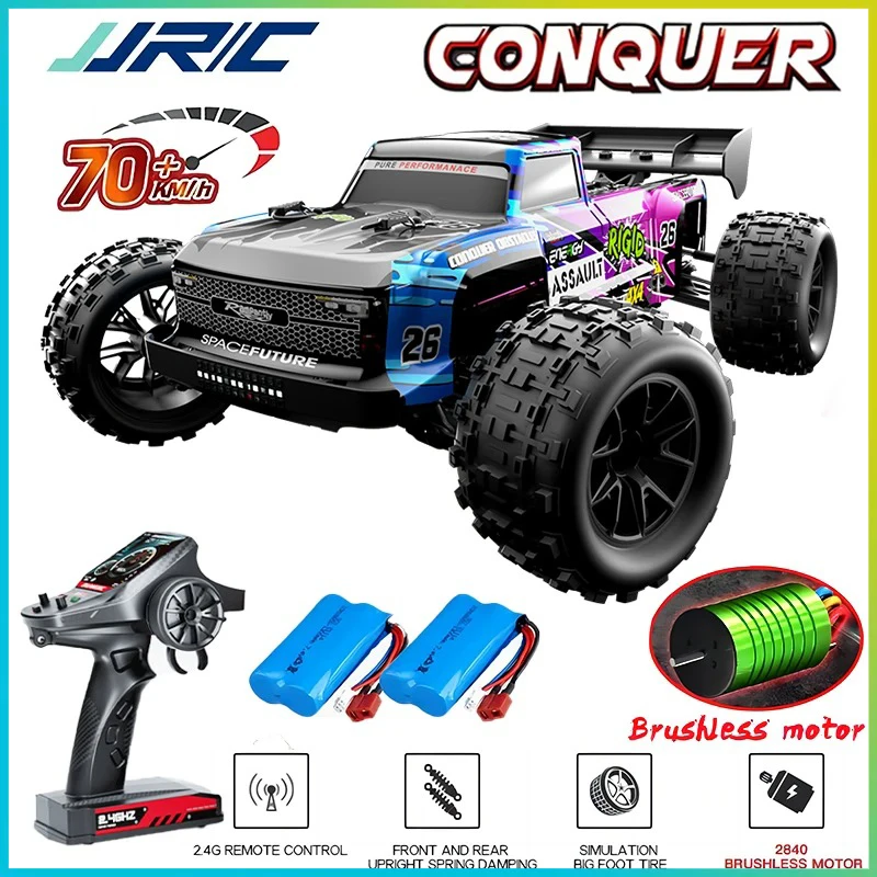 

JJRC 1/14 супер бесщеточный 70 км 4WD Радиоуправляемый автомобиль со стандартным дистанционным управлением автомобили высокоскоростной Дрифт Монстр 4x4 внедорожник