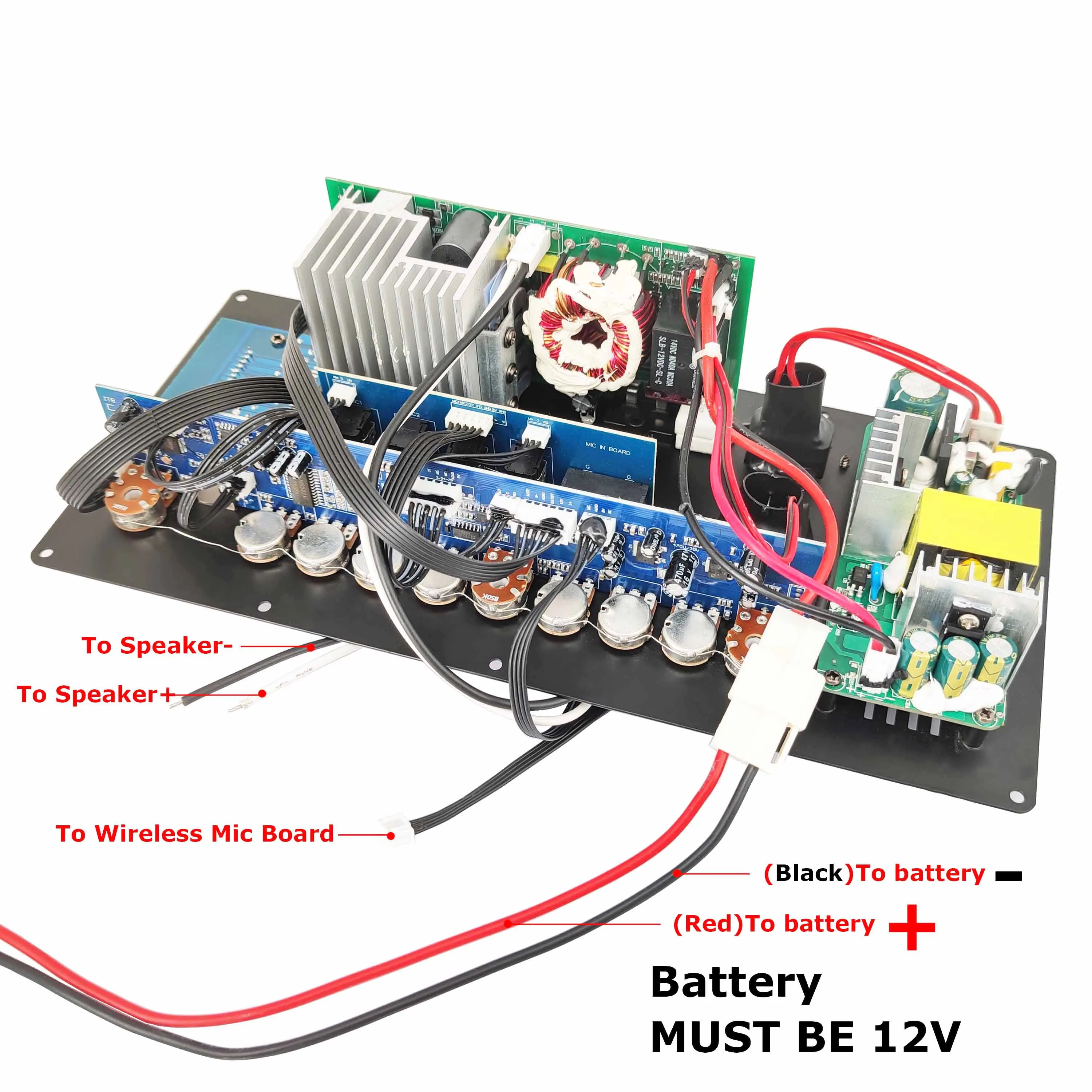 HIFI 12V 220V Digital Bluetooth 400W HIfi Amplifier Board for 8-15 Inch Speaker Support Microphone Guitar Remote Control