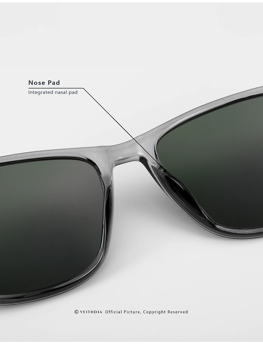 VEITHDIA Marke Männer Frauen Sonnenbrille Unisex Retro TR90 Sonnenbrille Polarisierte UV400 Objektiv Vintage Brillen Sonnenbrille Für Männliche 7521 – Detail 12
