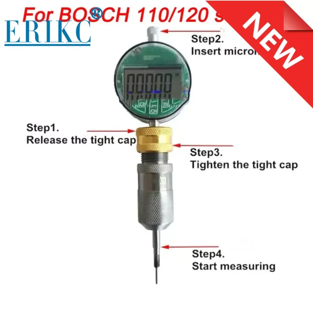 CR Injector Electromagnetic Valve Armature Lift Measuring Seat Tool Over for BOSCH 0445110 120 Series