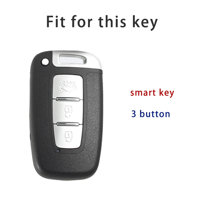 For Hyundai Genesis Coupe Sonata ix35 For KIA Forte Sportage K2 K5 3Buttons Soft TPU Car Key Fob Shell Cover Smart key Case