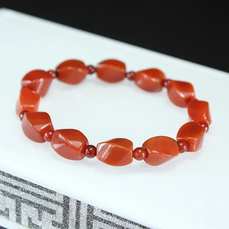 Genuine Liang Shan of Sichuan Province Nanjiang Carnelian Bracelet