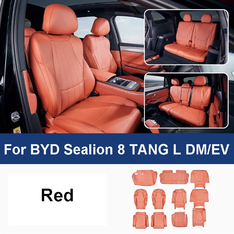 ل BYD سيليون 8 تانغ L DM/EV 2025-2026 سيارة حزمة كاملة الأصلي غطاء مقعد السيارة وسادة الغطاء الواقي الملحقات الداخلية #6
