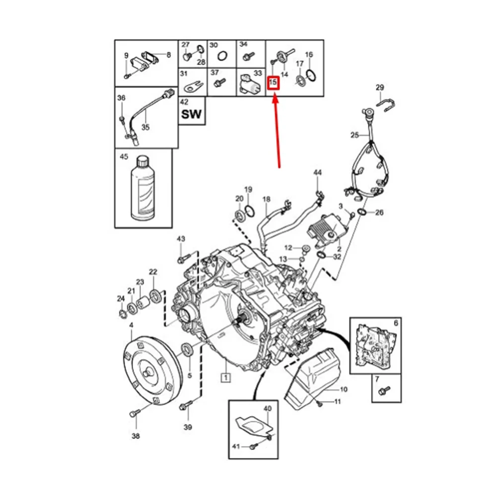 OEM 30713219 Transmission Screw Wear Resistant Non-deformation Practical Car Maintenance Tool Automatic Transmission