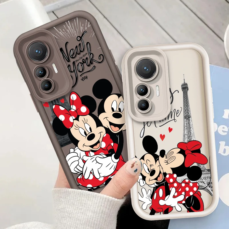 Mickey Minnie In London Eye Ladder For Xiaomi MI 14 12T 11 Lite Poco M3 X5 X4 F5 F4 F3 F2 GT Pro 5G Cover Phone Case