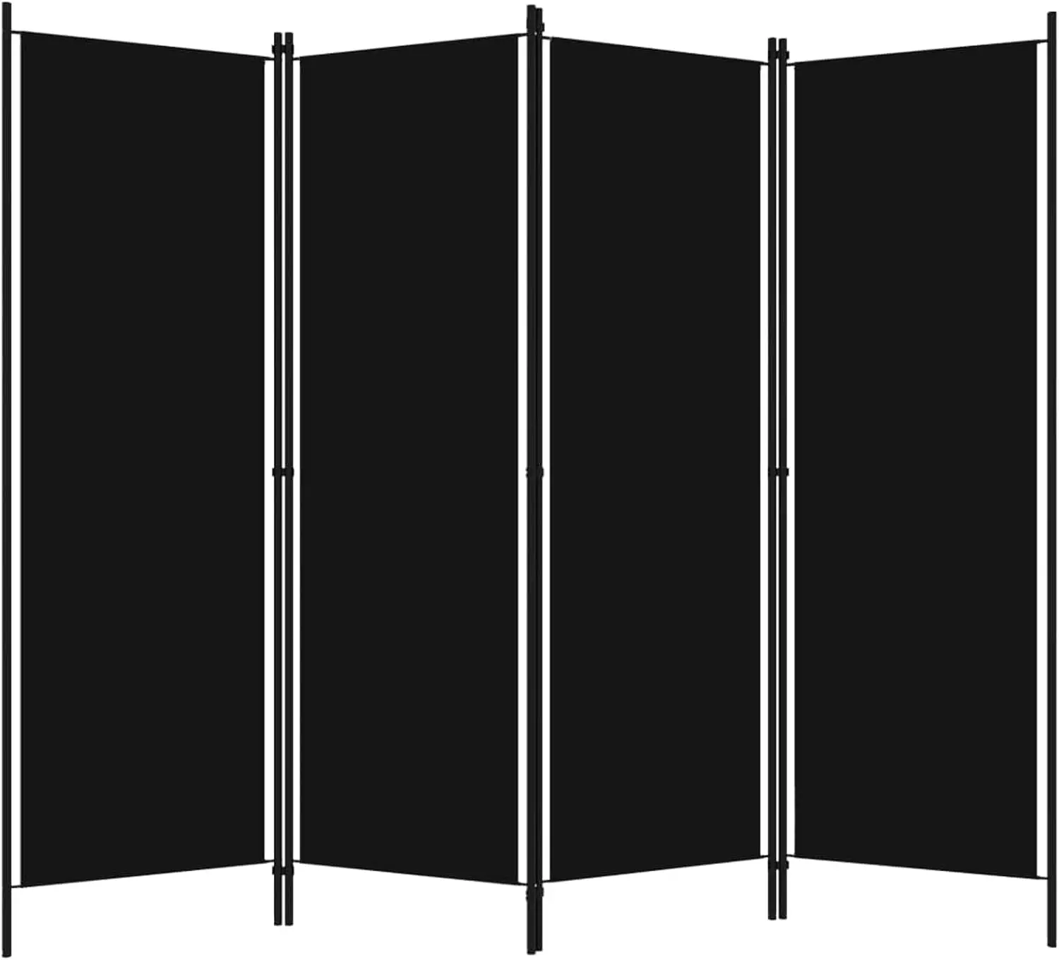 

4-Panel Room Divider Folding Screen Privacy Screen Privacy Divider for Indoor Bedroom, Office Black 78.7"x70.9"