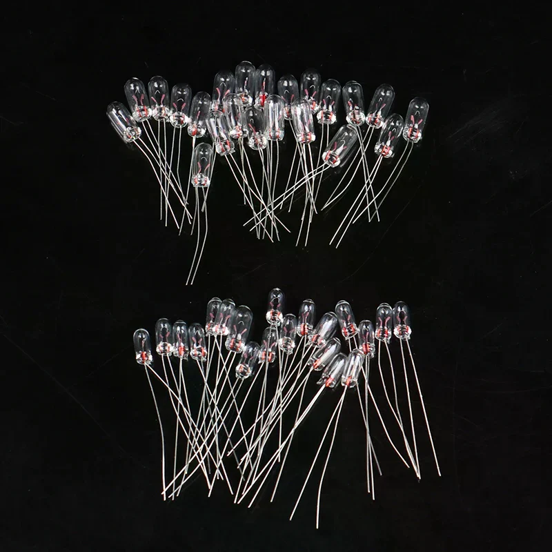 20 Stück Miniatur 3/4 mm 6 V 12 V Lampe Glühbirne Edison Glühlampen Filament Reis Miniaturbirne