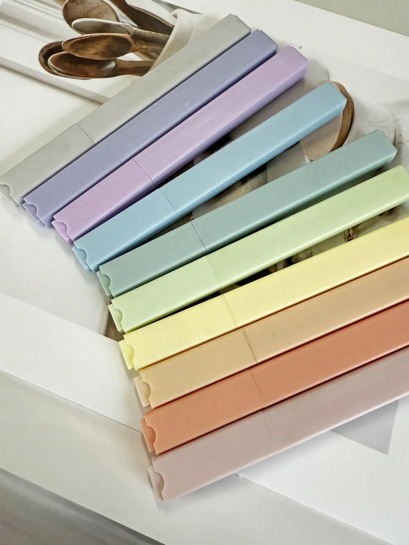 Funfull 10pcs/16pcs/20pcs Pastel Aesthetic&Earthy Vintage Highlighters, Soft Chisel Tip, No Bleed Bible Highlighter, Assorted Colors, Journaling School & Office Supplies, Back To School SS2501079364366315