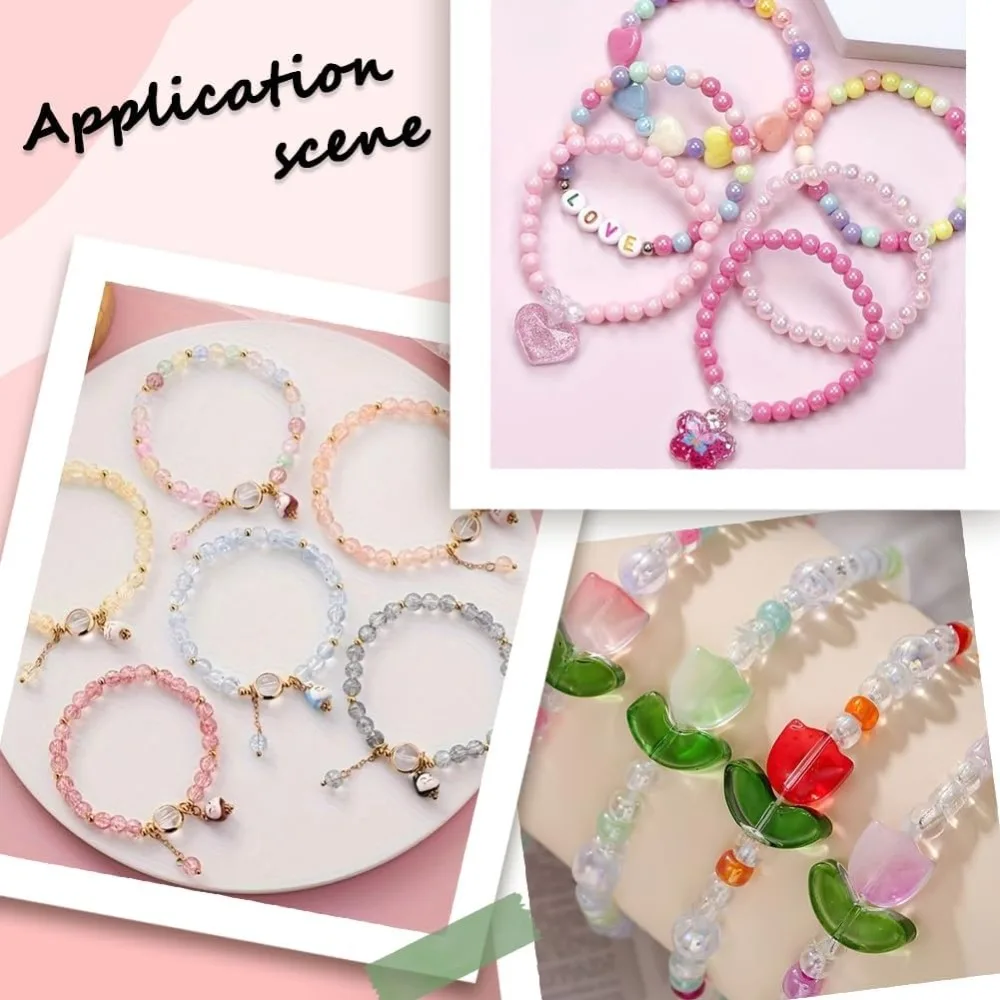 500 pezzi di perle rosa da 8 mm perline rotonde sfuse per San Valentino AB placcato colore acrilico trasparente sciolto artigianale