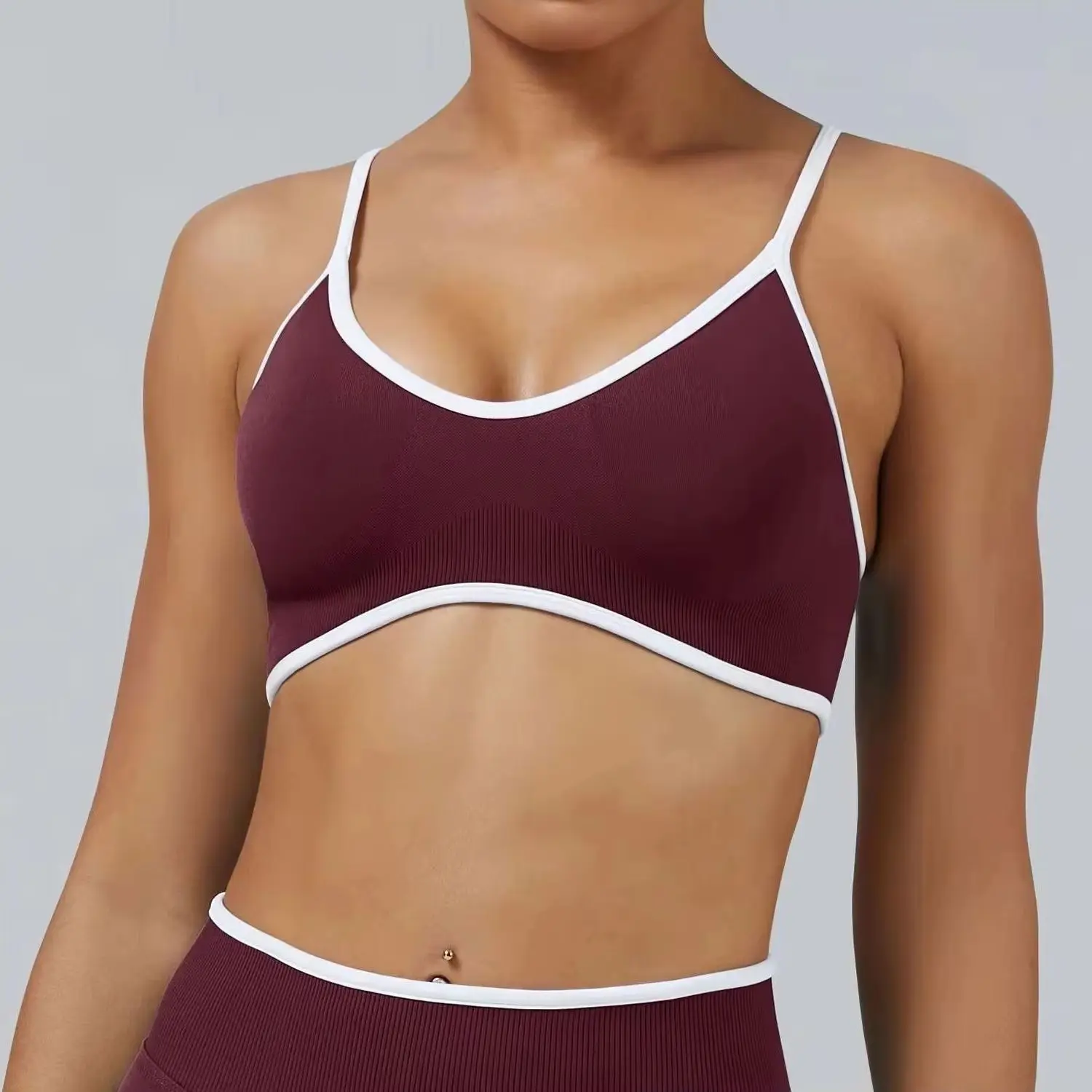 Women Seamless Halter Sports Bra Sexy Beautiful Back Top Push Up Fitness Bra Yoga Gym Workout Bra Fitness Top Sports  Bra