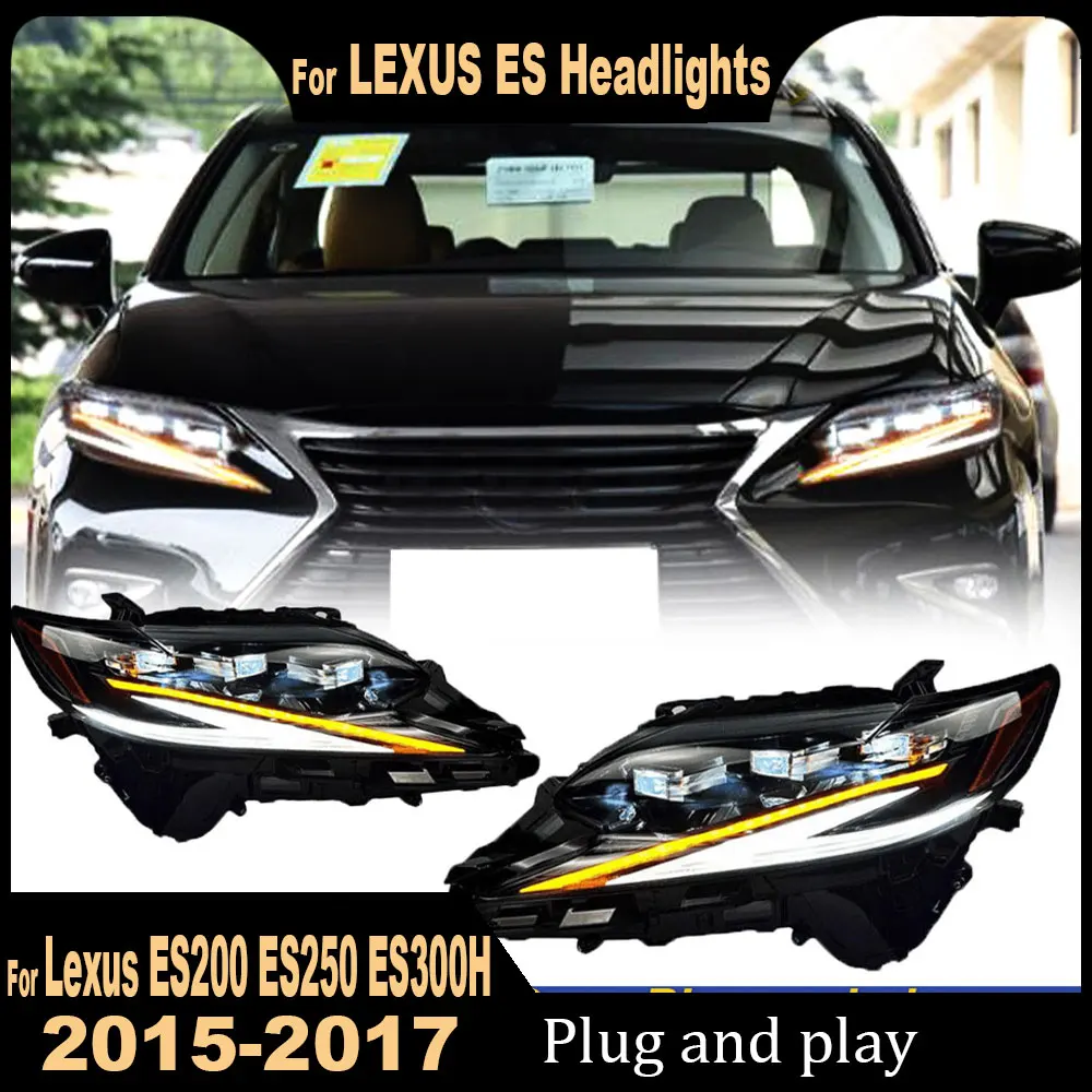 Car Headlights For Lexus ES200 ES250 ES300H 2015 2016 2017 LED Auto Head Lights Assembly ES Series Upgrade Tool Car Accessories