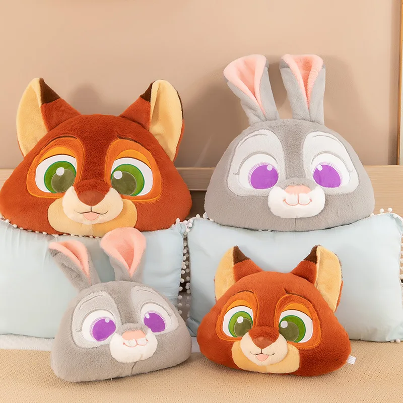 Disney's 2024 New Crazy Animal Zoo Nick Plush Toy Judy Doll Pillow Cushion Decoration Ornament Ornament for Girls Christmas Gift