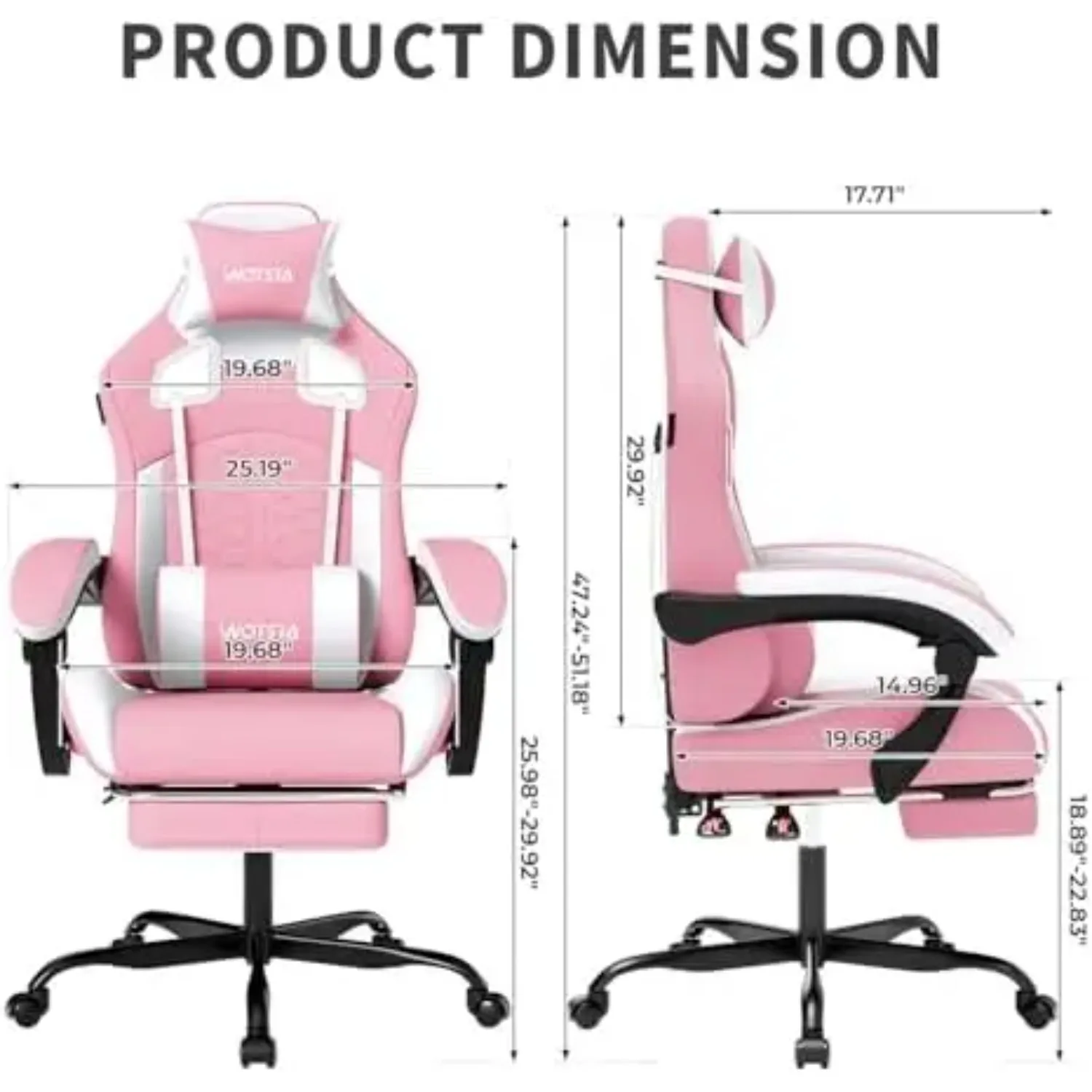 Gaming Chair with Massage,Ergonomic PC Gaming Chair with Footrest Comfortable Headrest and Lumbar Support,High Back
