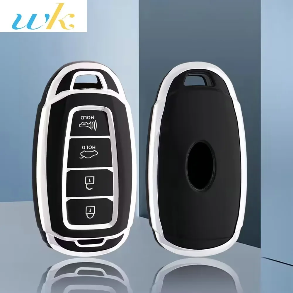 

4 Buttons TPU Car Smart Key Case Cover Fob For Hyundai I30 Ix35 KONA Encino Solaris Azera Grandeur Ig Accent Santa Fe Palisade