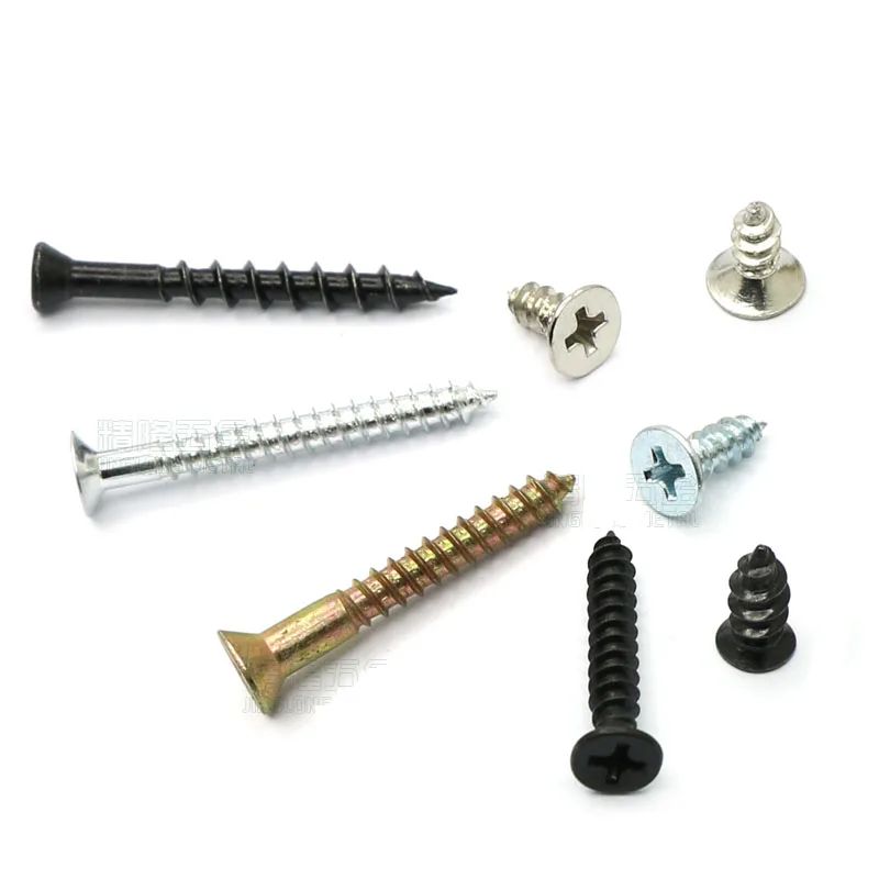 

100Pcs M3.9 M4 M4.2 M5 Galvanized/Nickel Steel Cross Phillips Flat Countersunk Head Self-tapping Screw Bolts L=6/6.5/7.5/8mm