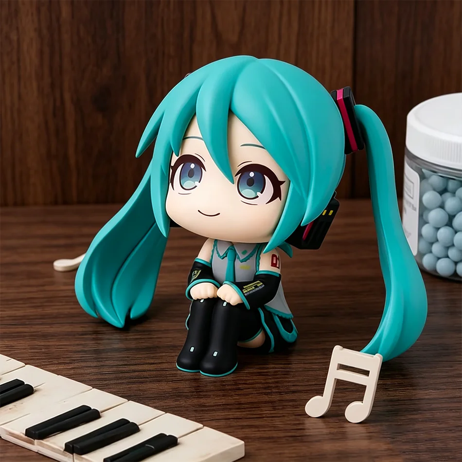 Hatsune Miku Figur 9,5CM Anime-Figur Q-Version PVC Sammlerstücke Dekorative Modelle Kawaii Geschenk