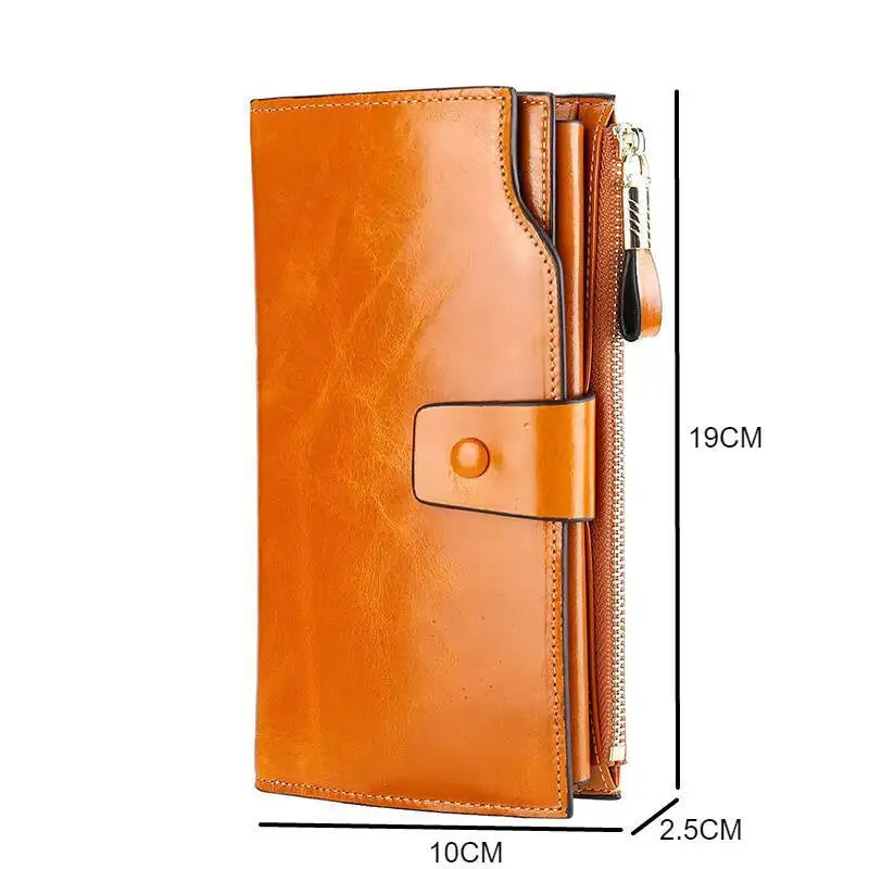 MOTAORA Luxury Women Wallets Genuine Leather Purse Prevent RFID Woman Multi-layer Card Long Ladies Wallet 2025 New Phone Bag