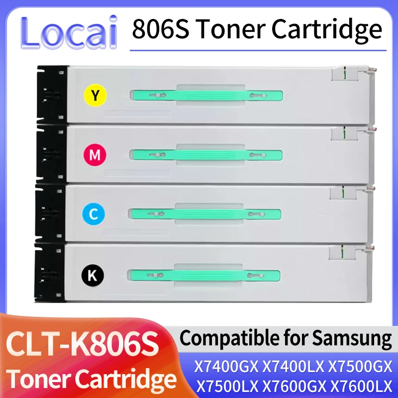 Remanufactured color toner cartridge for Samsung X7400GX X7400LX X7500GX X7500LX X7600GX X7600LX CLT-K806S M806S Y806S C806S 806