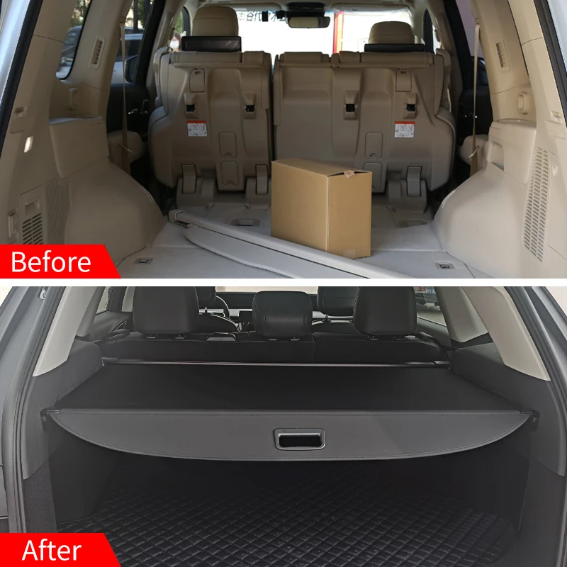 For Toyota Land Cruiser LC300 Retractable Trunk Cargo Cover Parcel Rack Waterproof Shield Privacy Auto Accessories