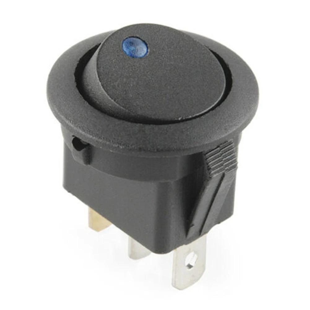 Interruttore a bilanciere rotondo illuminazione a LED interruttore rotondo a LED 20A DC12V sostituzione interruttore ON/OFF per barche SPST 2.4cm * 2.4cm * 3cm