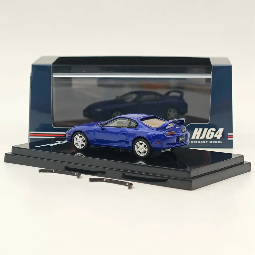 Hobby Japan 1/64 für SUPRA RZ JZA80 mit aktiven Spoilerteilen Blau HJ 642042 BL Diecast Models Car Limited Collection Autospielzeug