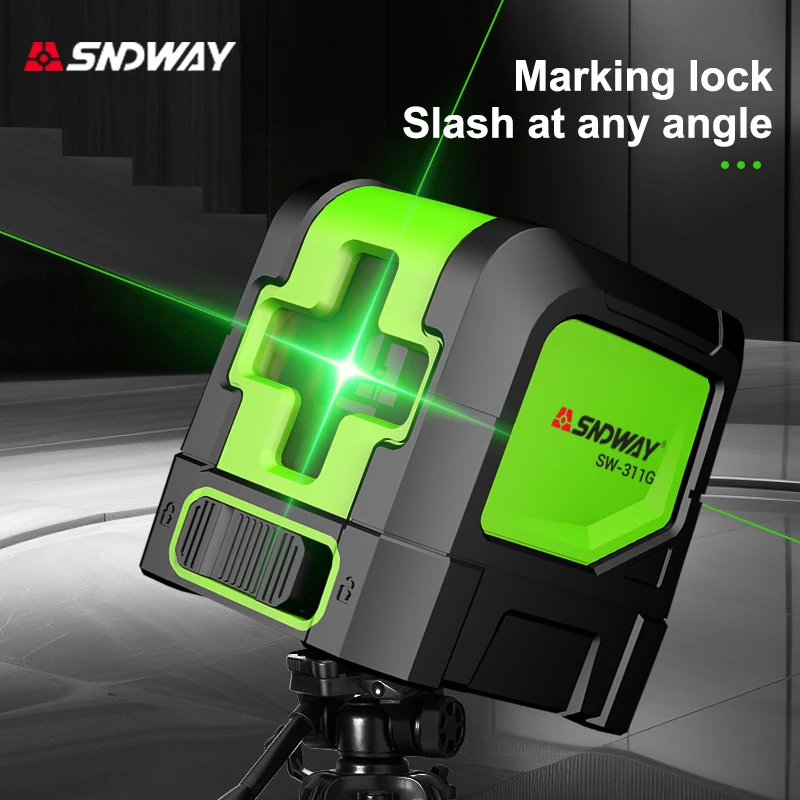 SNDWAY Laser Level Green Beams Laser Horizontal & Vertical Cross-Line Self-leveling Laser LevelerMagnetic Base