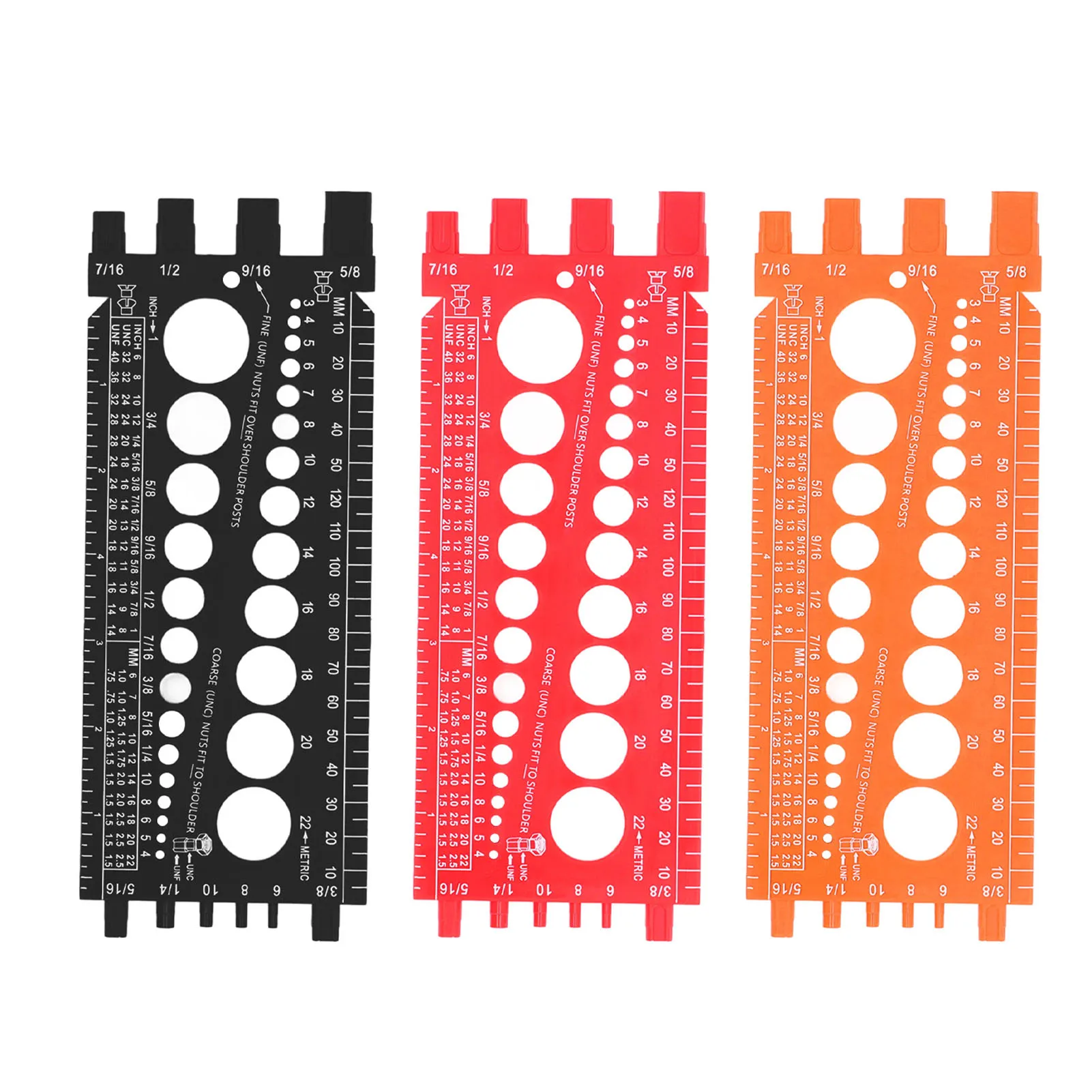 

Многофункциональный измеритель размера болтов и гаек (дюймовый и метрический) для быстрой идентификации резьбы, для мастерских и гаражей