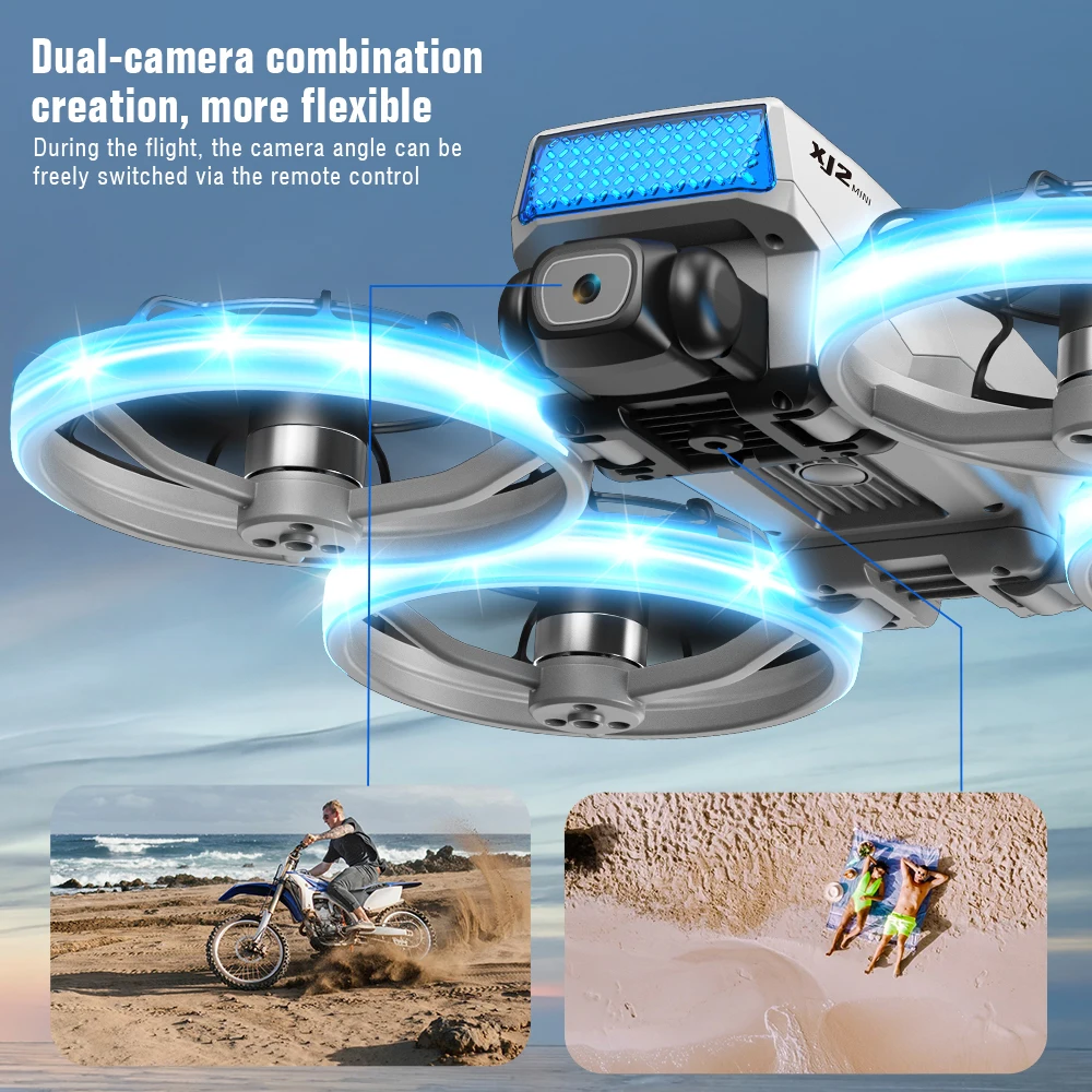 JCMO XJ2 미니 8K 듀얼 카메라 드론 스크린 리모컨 접이식 드론 암 보호 커버 포함 5G 와이파이 FPV 2.4GHz 360 롤 스턴트 신제품