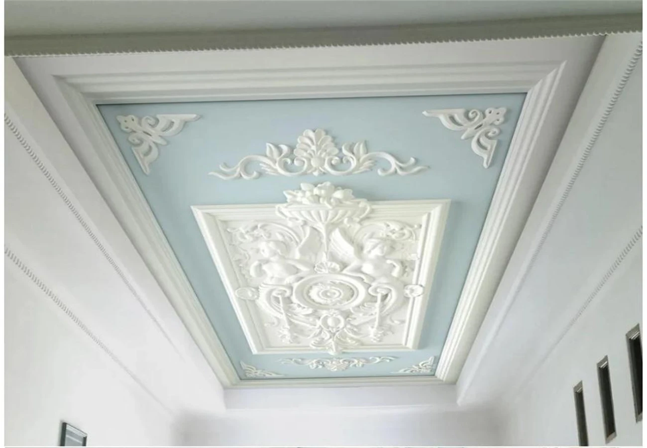 

custom European relief carved ceiling wallpapers for living room background 3d floor painting photo mural wall papers