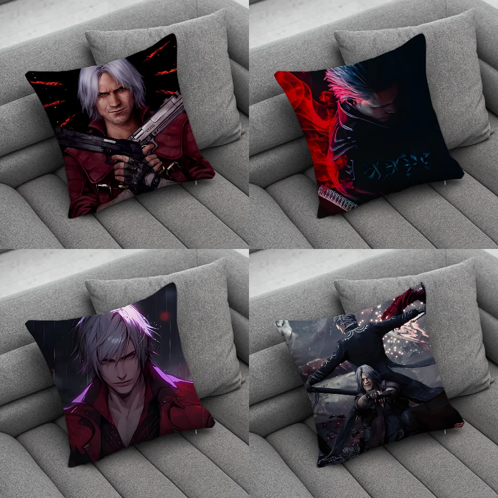 

D-Devil May Cry Game DMC Pillow Case Soft Cushion Cases for Farmhouse Sofa Decor Home Decorations and Protector