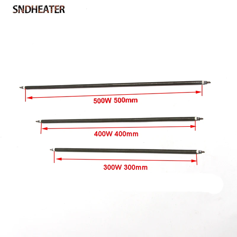 SNDHEATER Air Spare Resistance Flexible Heater 110V 220V Electrical Oven Straight Tubular Heating Element 300w 400w 500W 2PCS