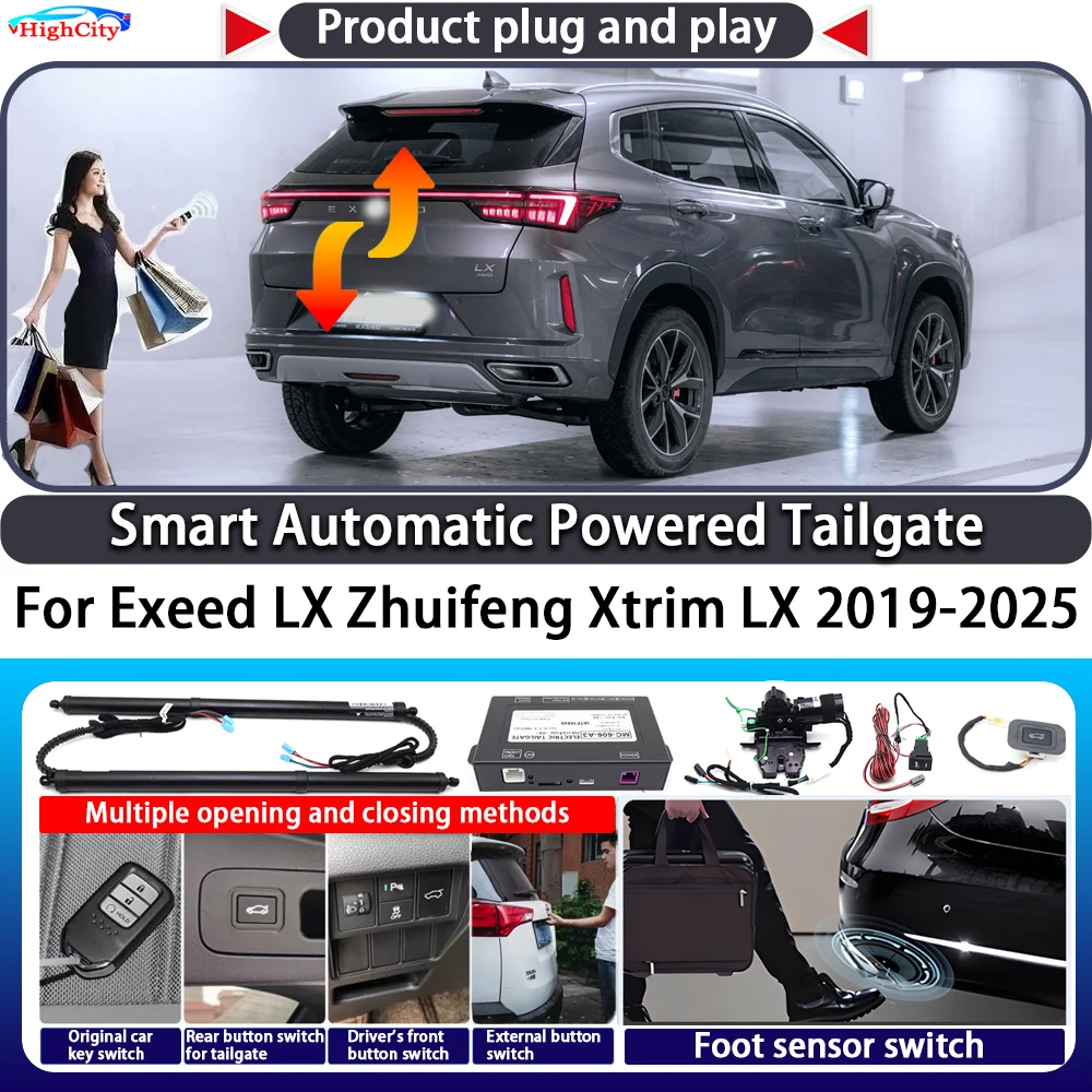 

For Exeed LX Zhuifeng Xtrim LX 2019-2025 OEM Smart Automatic Powered Tailgate Key Control Trunk Lift Kit Electric Power Tailgate