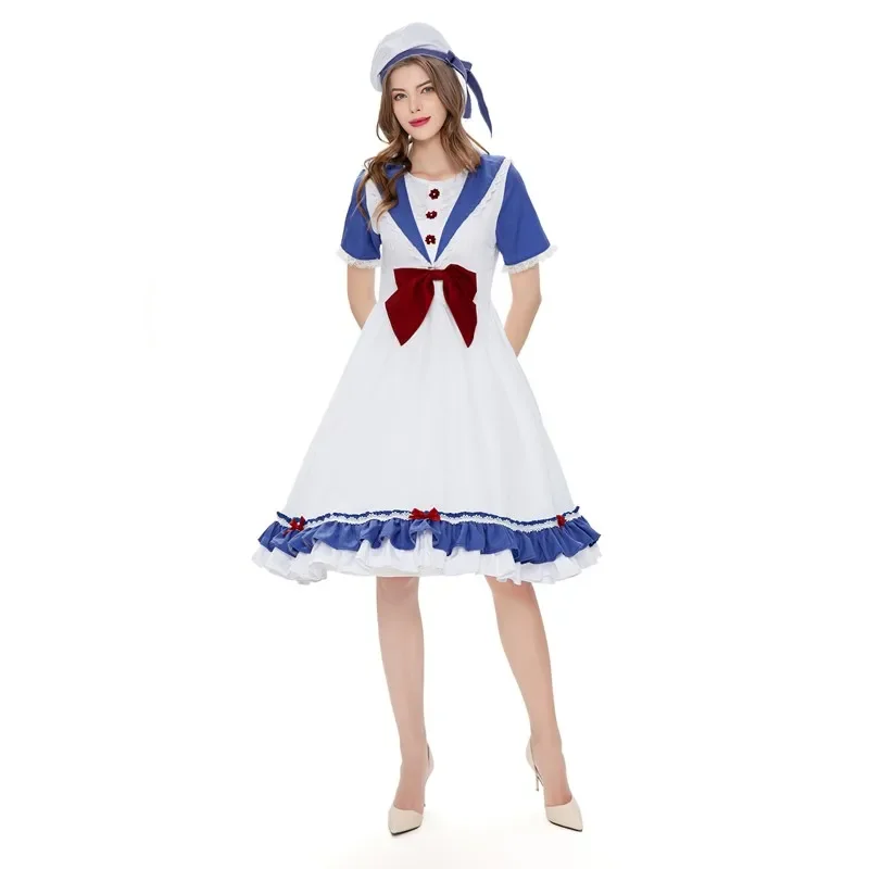 Anime Blue Sea Women Sailor Cosplay Costume Halloween Carnival Party Navigation Royal Navy Deguisement Fancy Dress