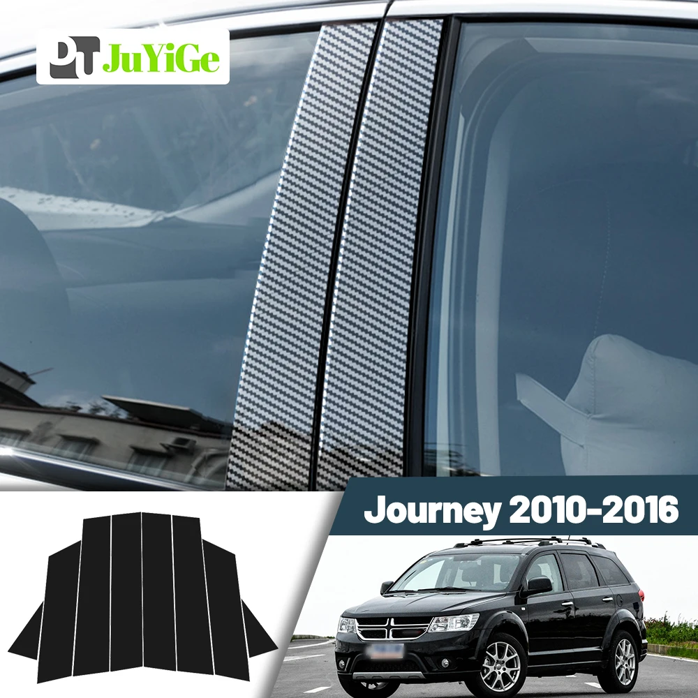 

Glossy Black Carbon Fiber Window Door Deal B C Pillar Post Cover Sticker For Dodge Journey 2010-2016 2011 2012 2013 2014 2015