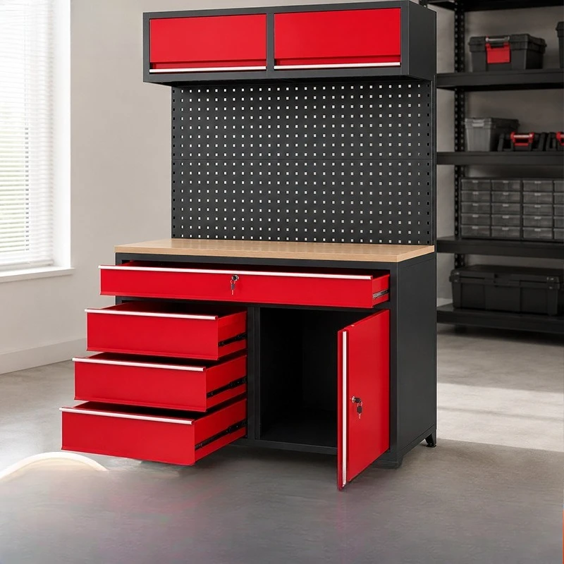 Combined Tool Cabinet With Pegboard Auto Repair Workshop Workbench Hardware Storage Locker Customizable