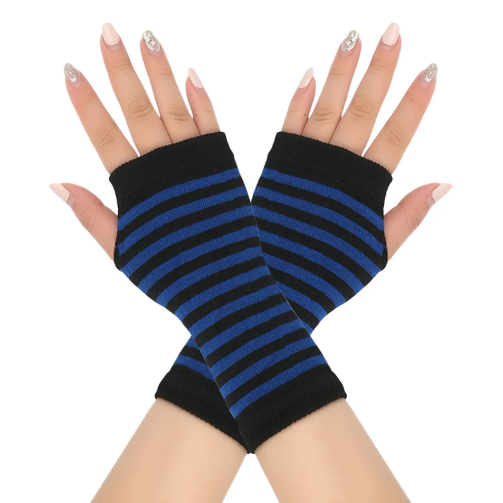 Neue Halbfinger-Sport-Handschuhe mit offenen Fingern, gestrickt, kurz, für Herren und Damen, Herbst/Winter, dünne DIY-Armabdeckung – Detail 24