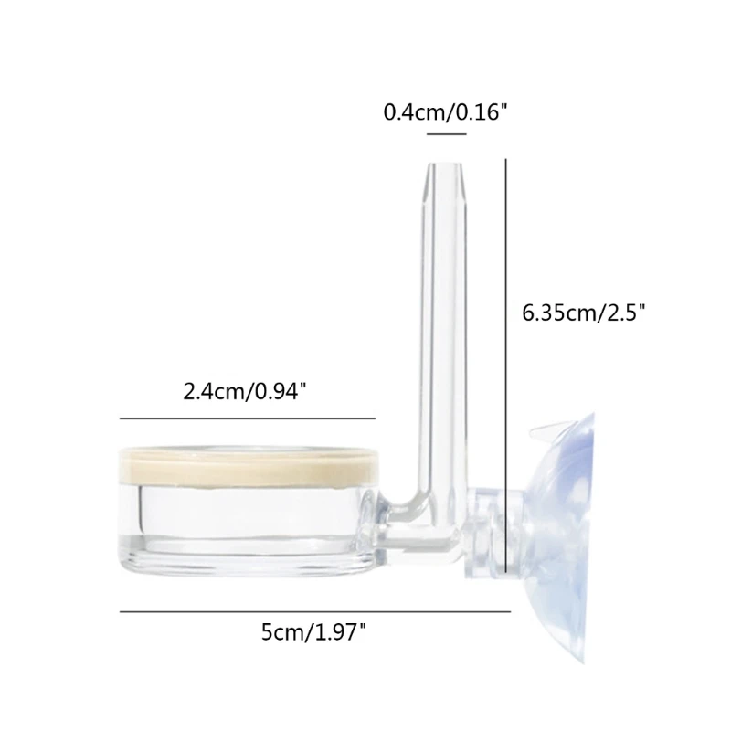 Small CO2 Diffuser Bubble Counter Easy to Install for Planted-Tanks CO2 Atomizer Creat Rich CO2 for Aquarium Plant