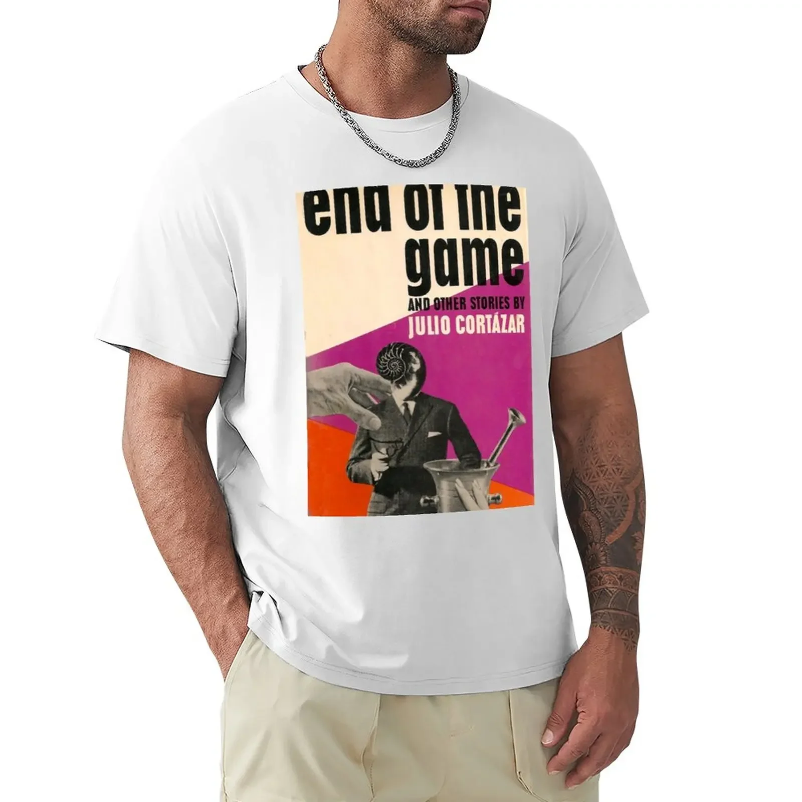 End of the Game by Julio Cortazar - 60s vintage book paperback T-Shirt vintage new edition quick-drying Men's t-shirts