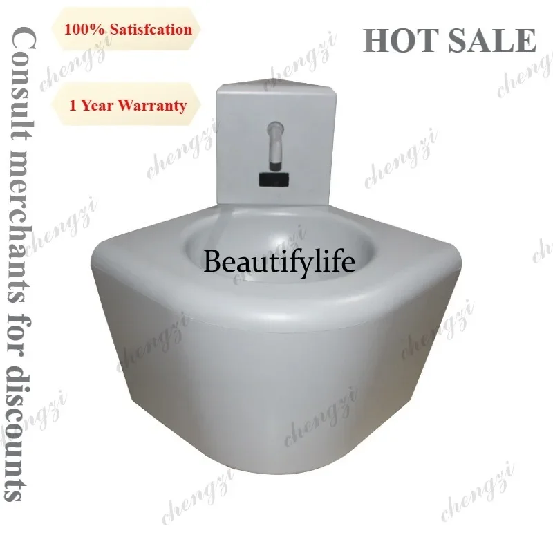 R134 Crash-proof soft-wrapped silicone washbasin, small triangular washbasin for bathrooms, automatic sensor water dispensing